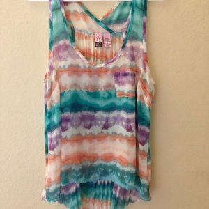 Rainbow colored tank top